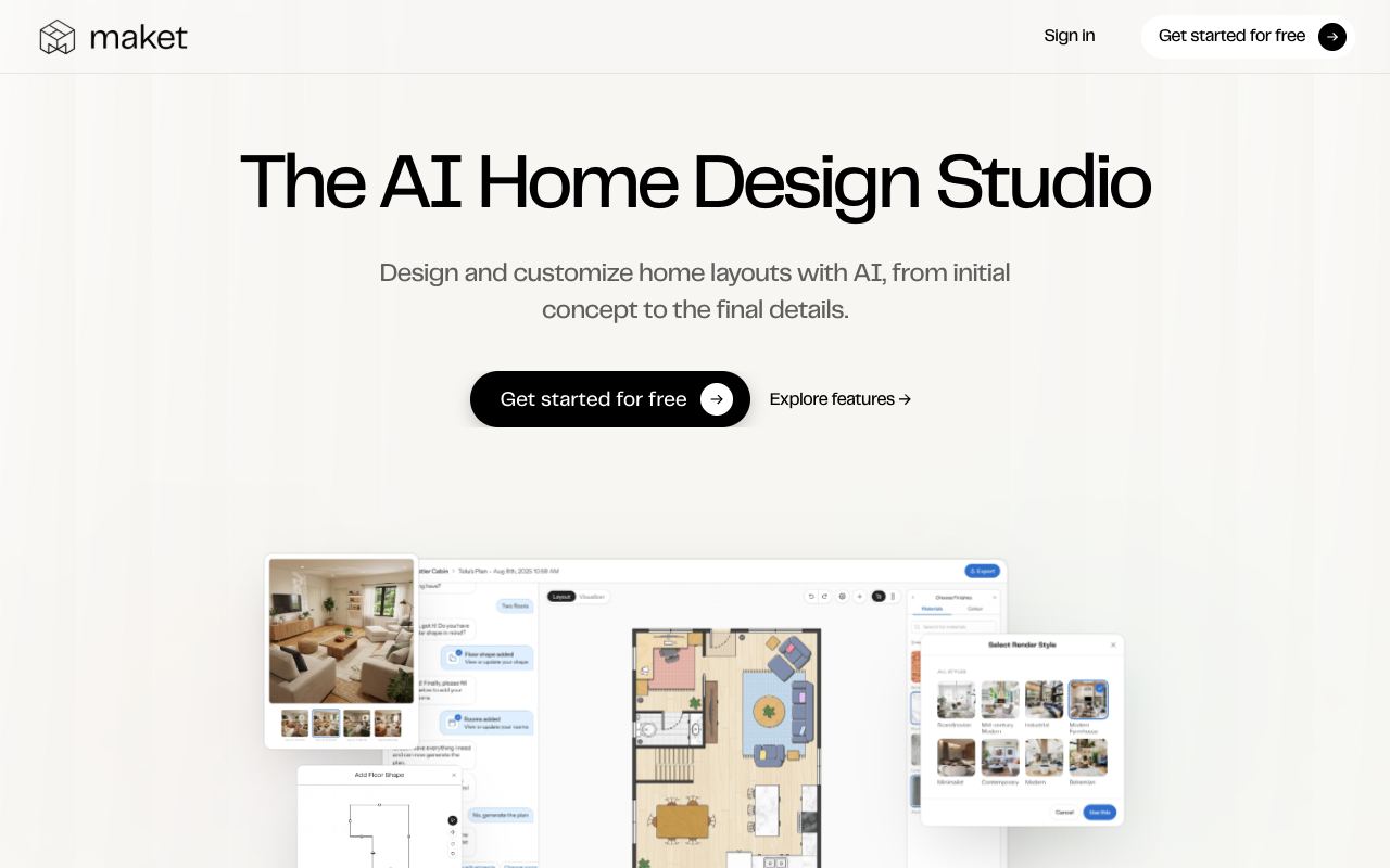 Maket — website screenshot