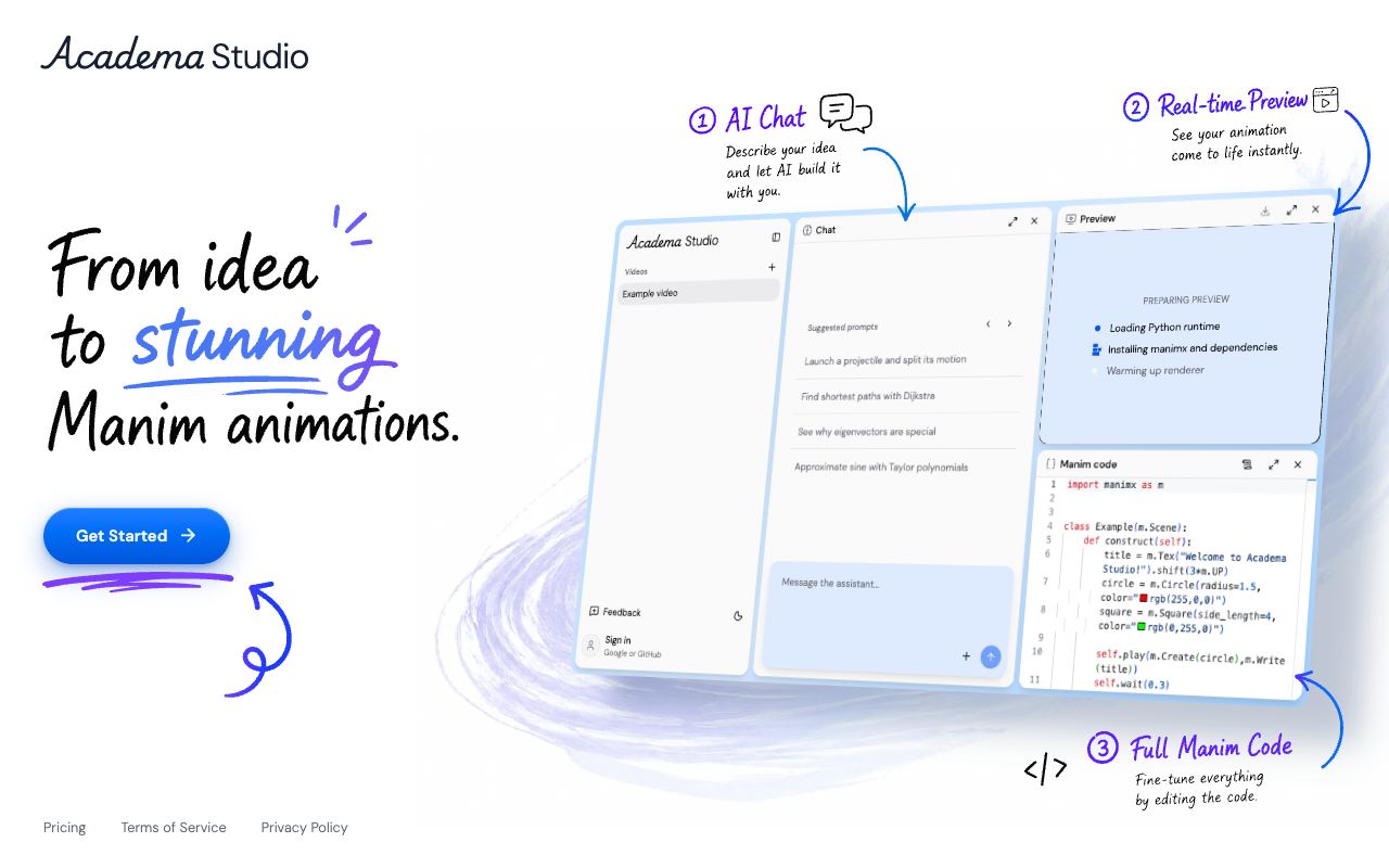 Academa Studio — website screenshot
