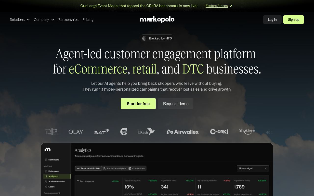 Markopolo — website screenshot
