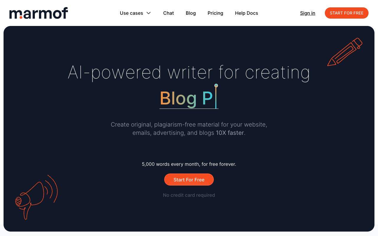 Marmof — website screenshot