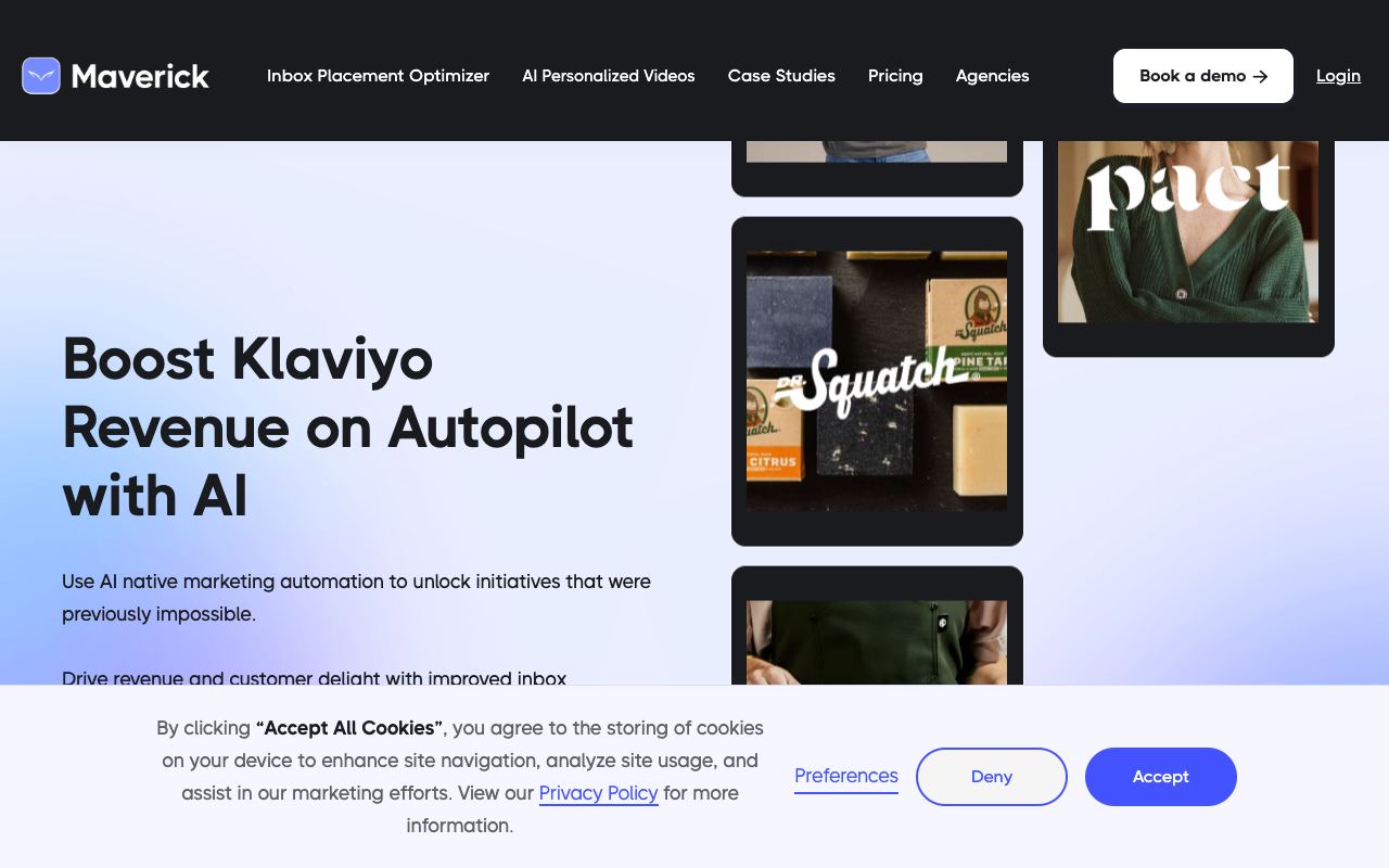 Maverick — website screenshot