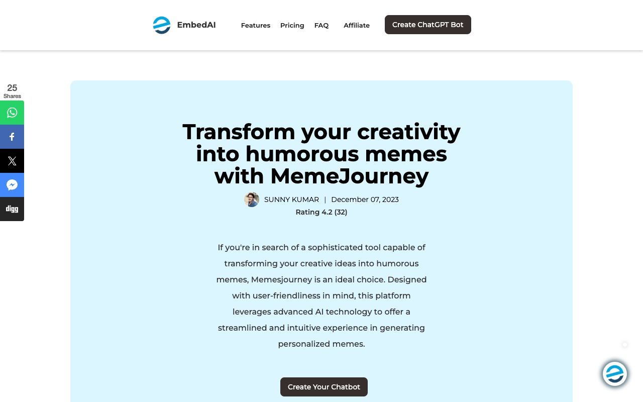 MemeJourney — website screenshot