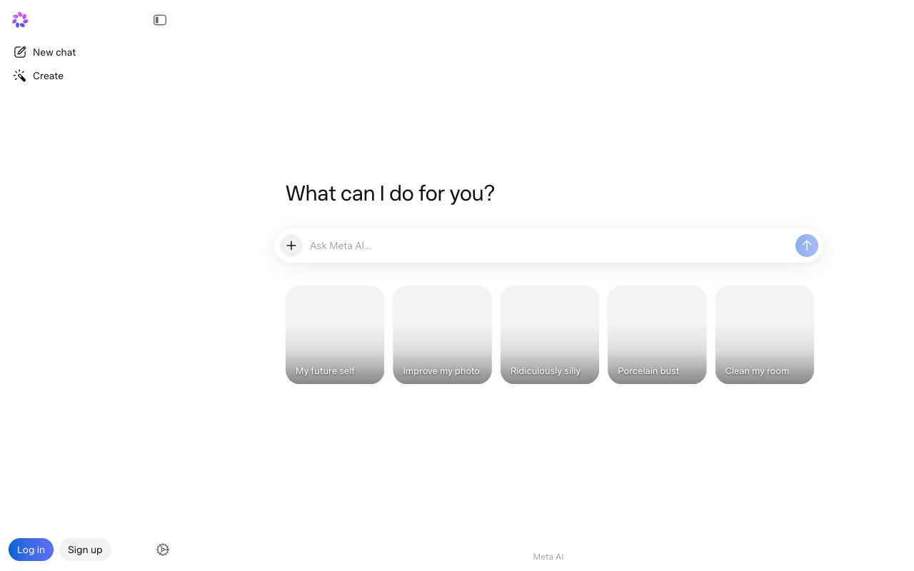 Meta AI — website screenshot