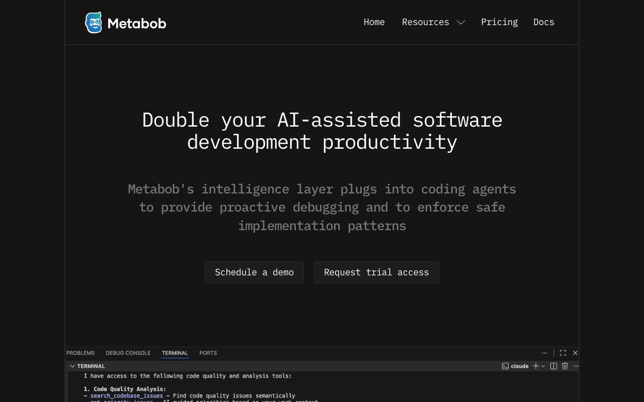 Metabob — website screenshot