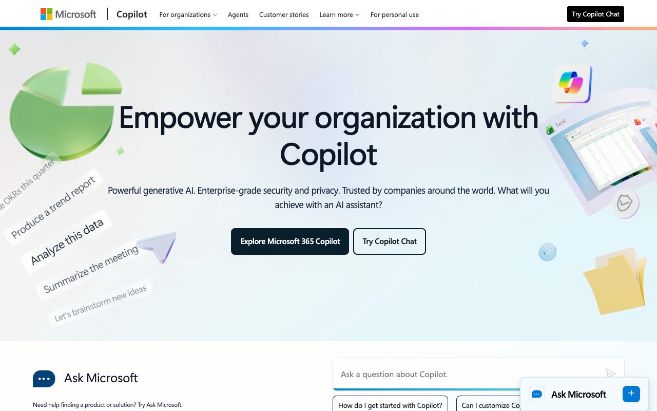 Microsoft Copilot — website screenshot