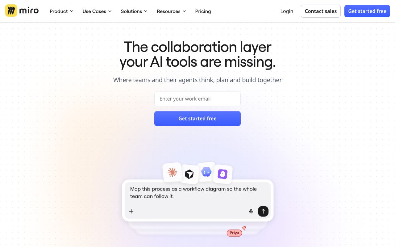 Miro — site ekran görüntüsü