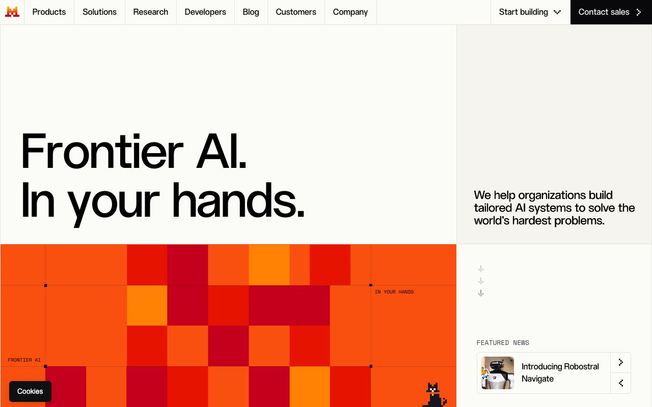 Mistral AI — website screenshot