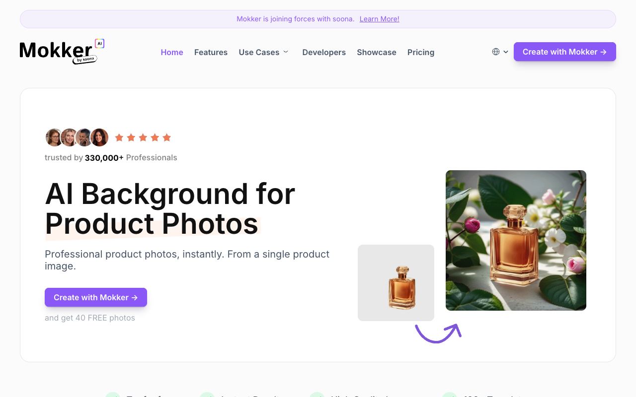 Mokker — website screenshot
