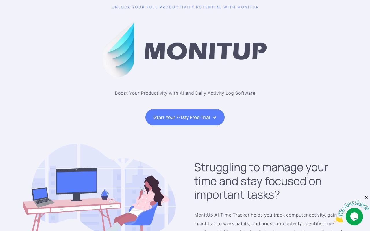 Monitup — website screenshot