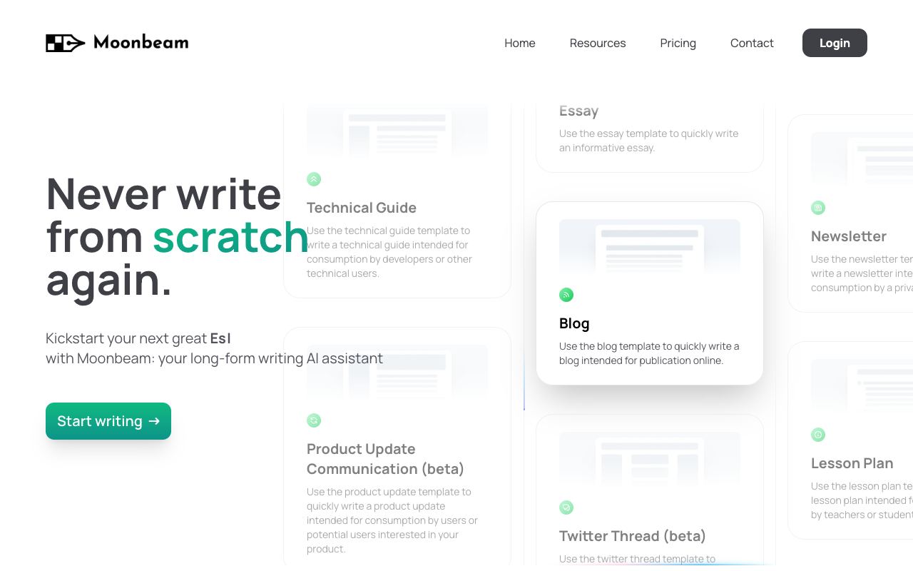 Moonbeam — website screenshot