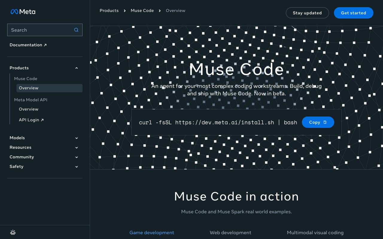 Muse Code — website screenshot