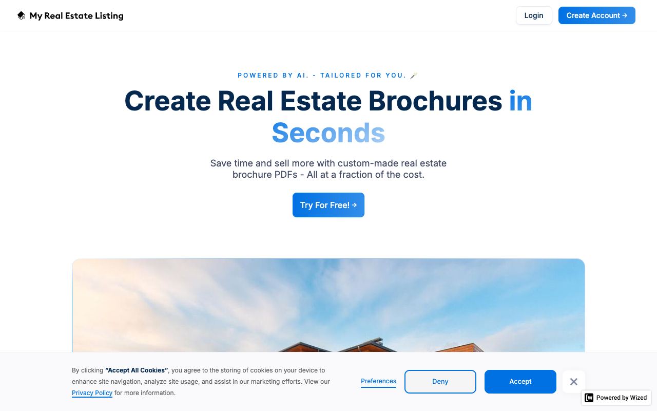 My Real Estate Listing — site ekran görüntüsü