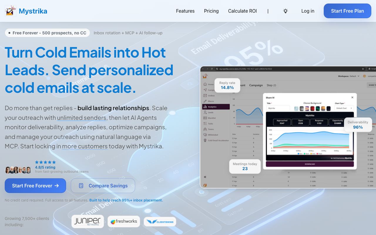 Mystrika — website screenshot