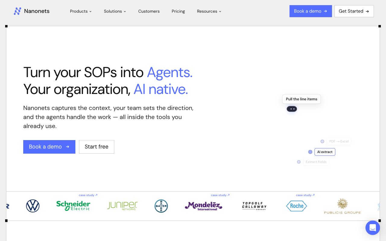 Nanonets — website screenshot