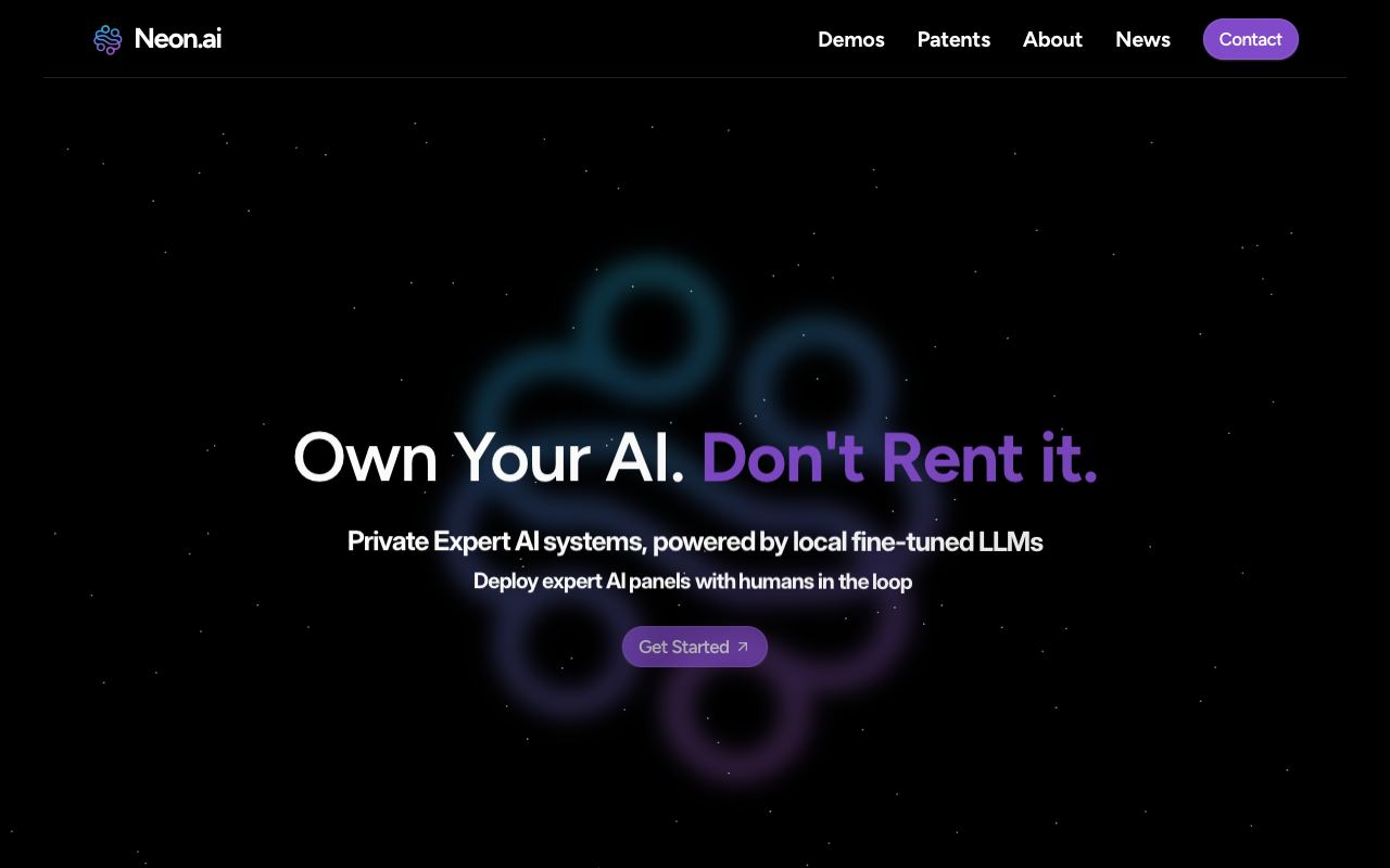 Neon AI — website screenshot