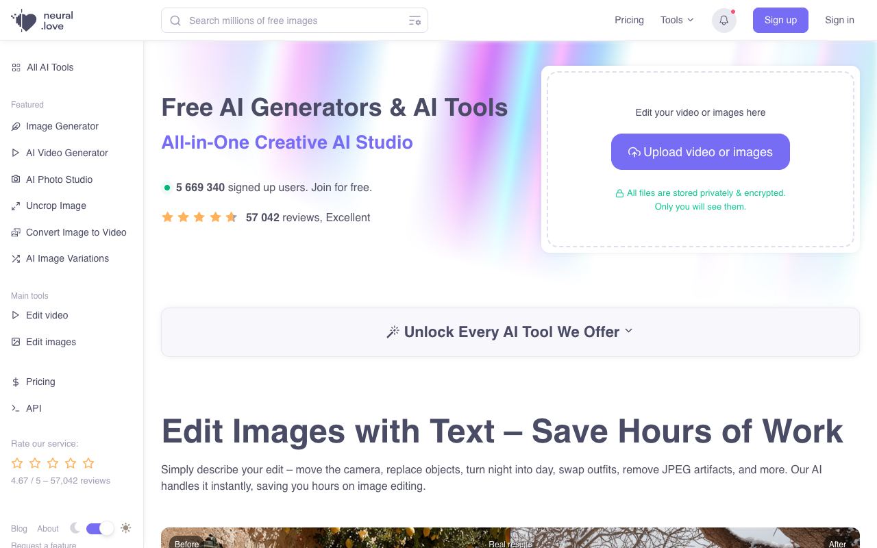 neural.love — website screenshot