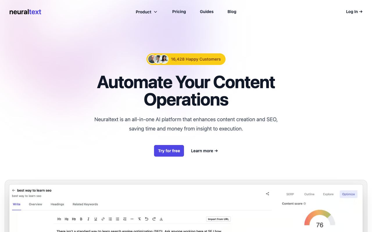 NeuralText — website screenshot