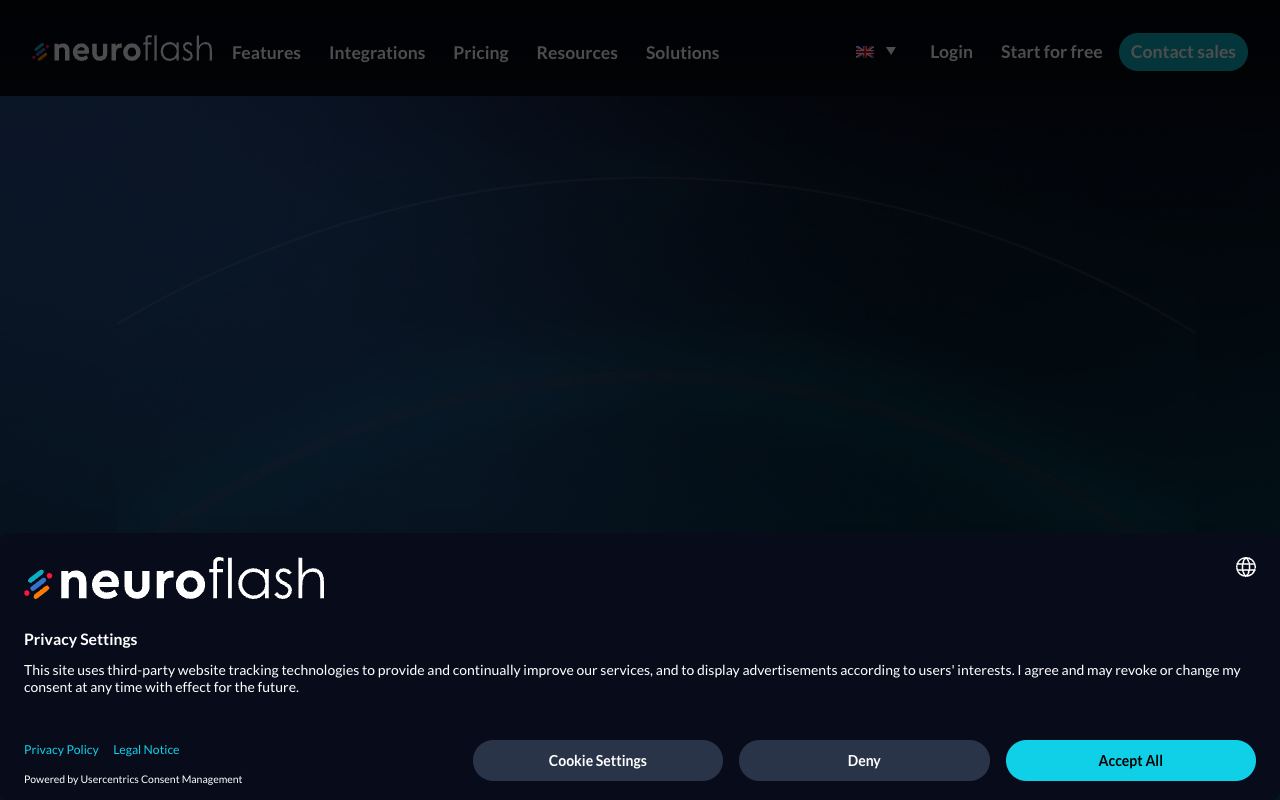 Neuroflash — website screenshot
