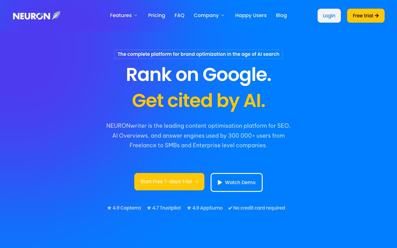 Neuronwriter — website screenshot