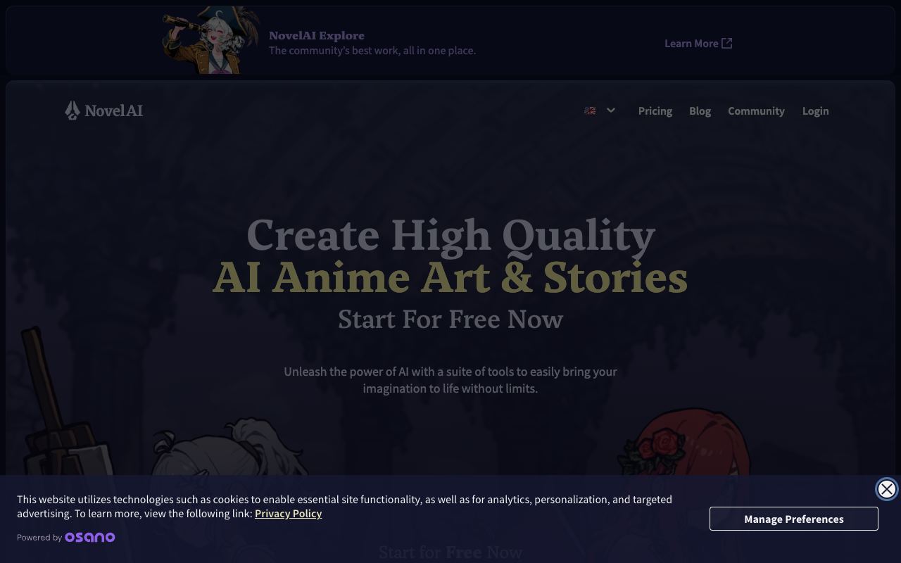 NovelAI — website screenshot
