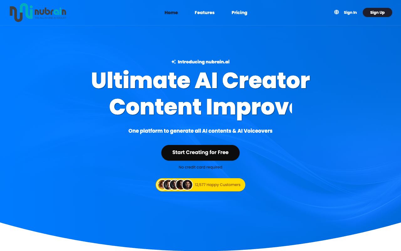 Nubrain — website screenshot