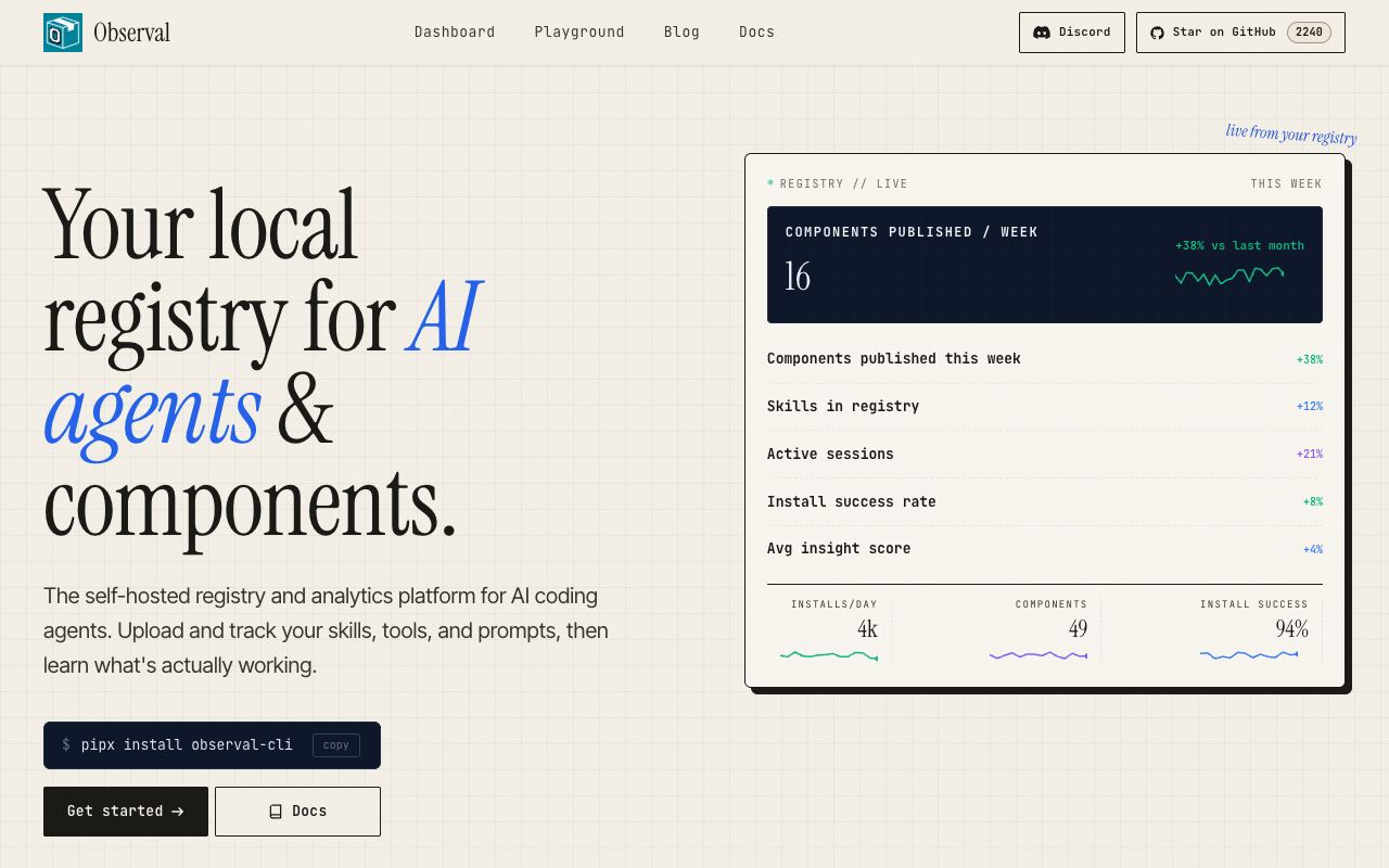 Observal — website screenshot