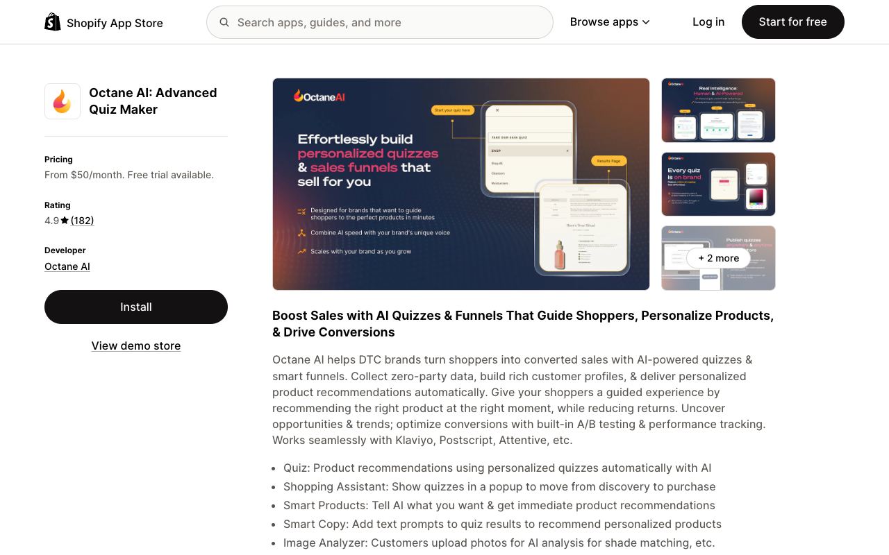 Octane AI — website screenshot