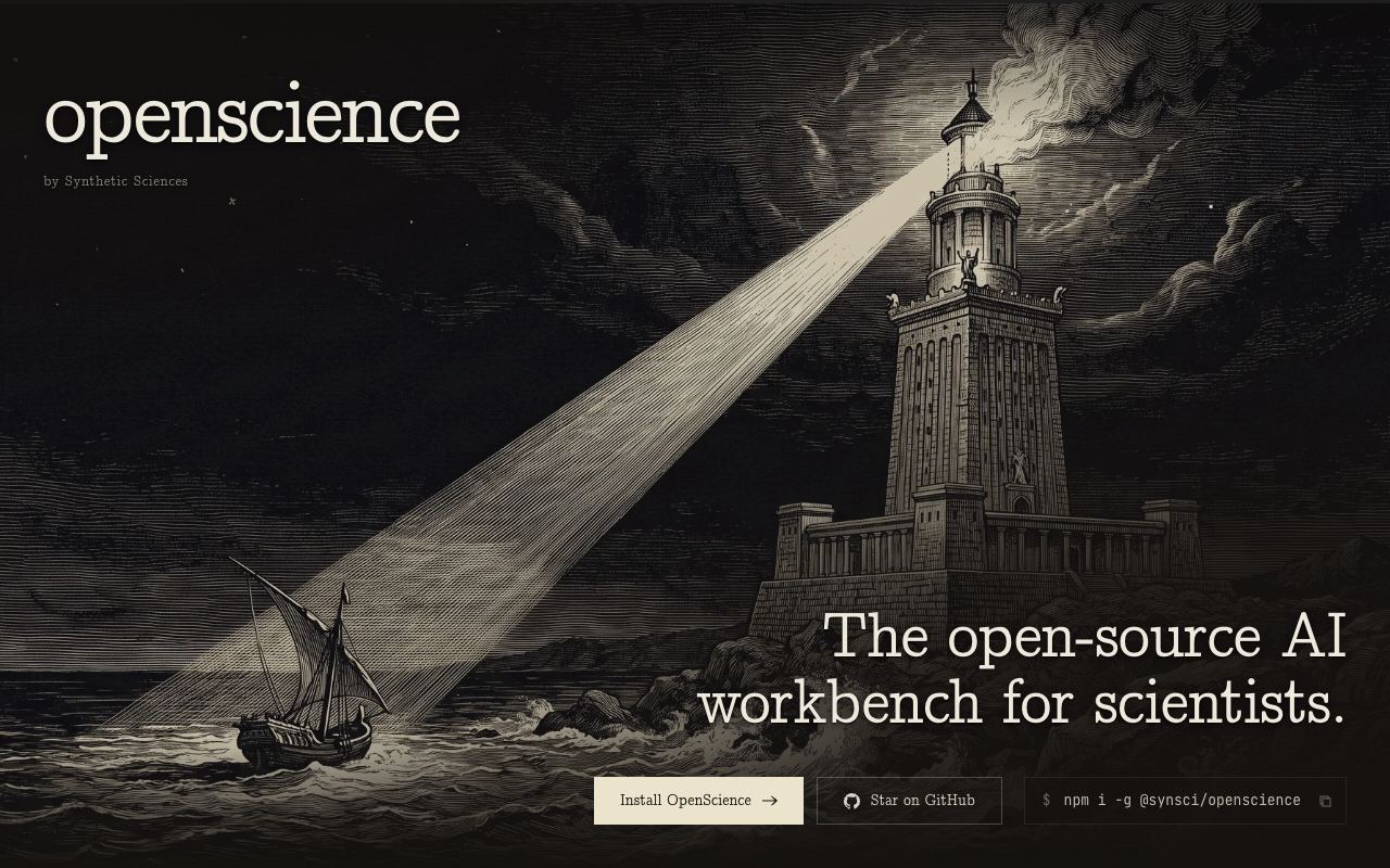 OpenScience — site ekran görüntüsü