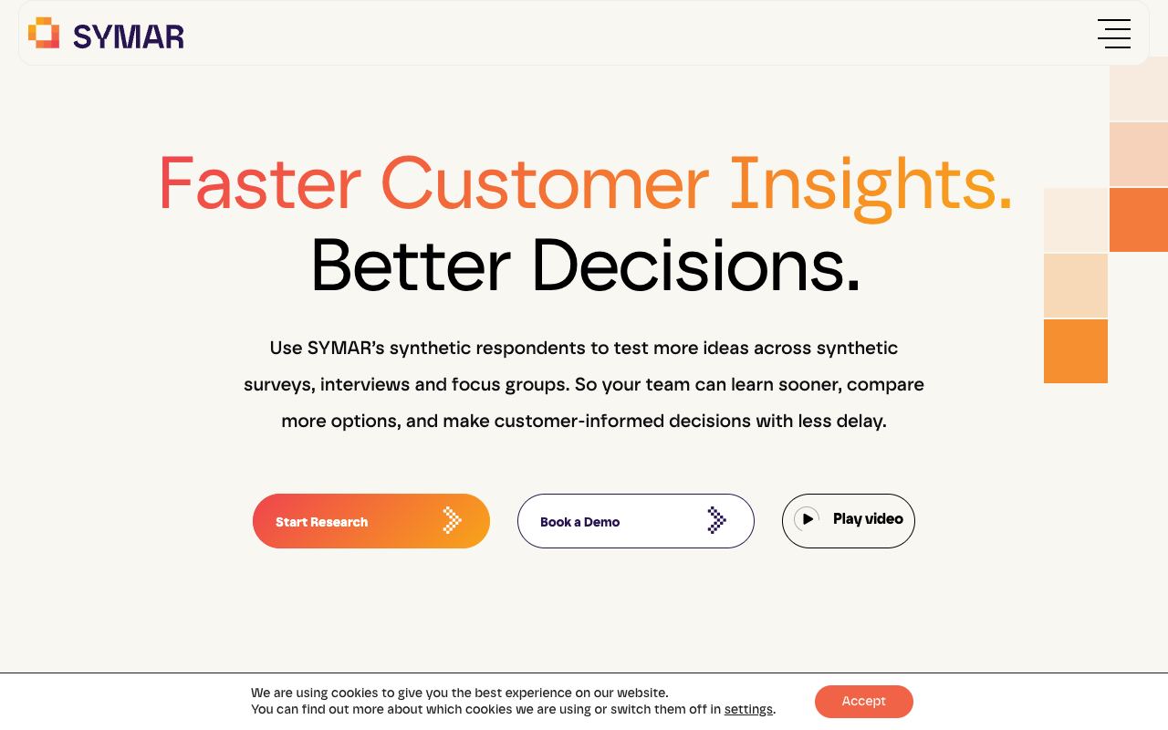 SYMAR — website screenshot