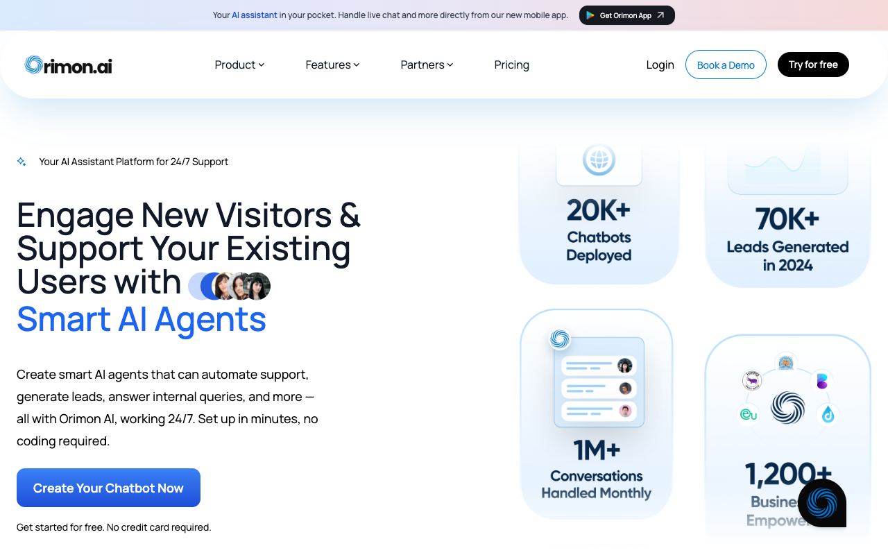 Orimon — website screenshot