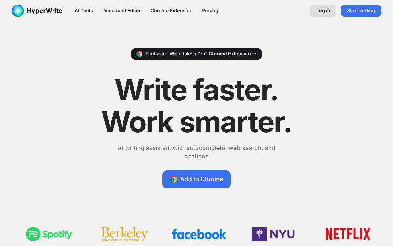 HyperWrite — website screenshot