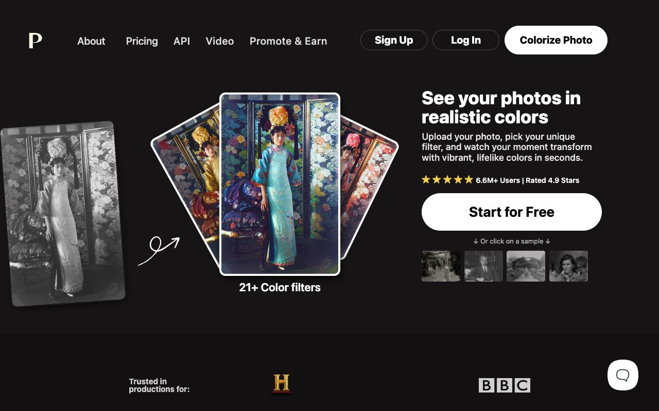 Palette — website screenshot