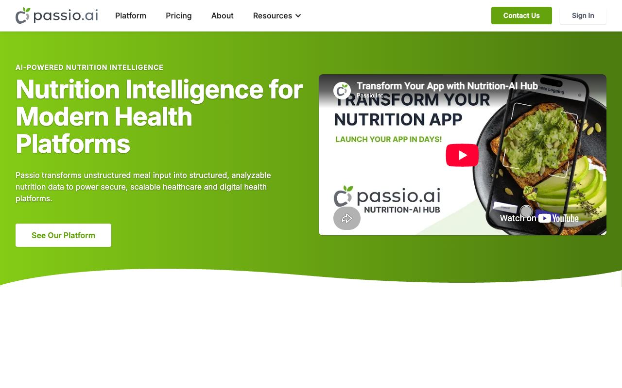 Passio — website screenshot