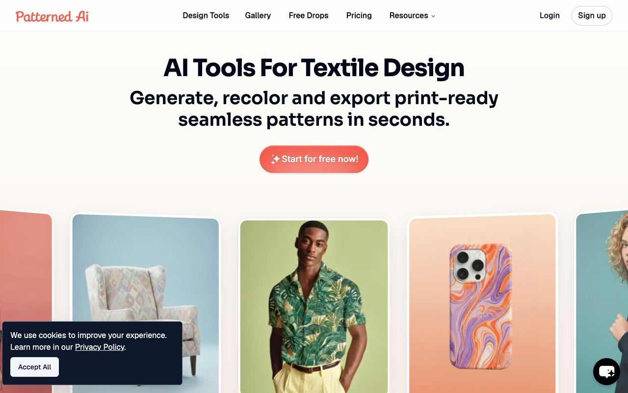 PatternedAI — website screenshot