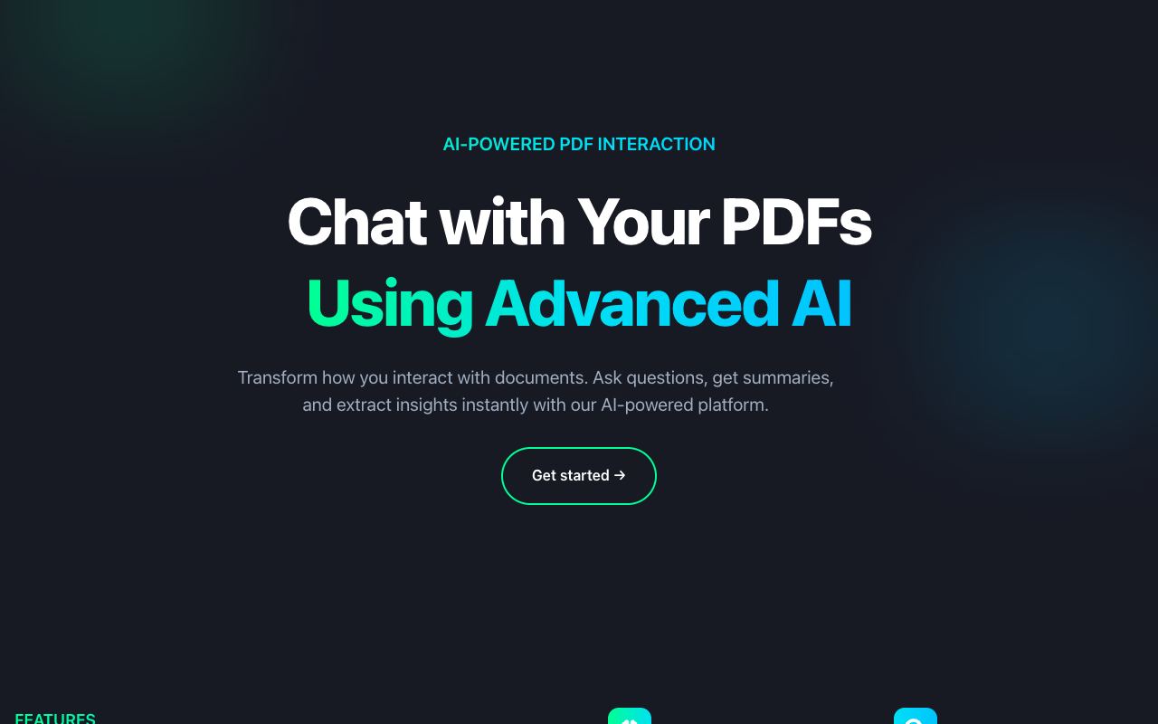 PDFConvo — website screenshot