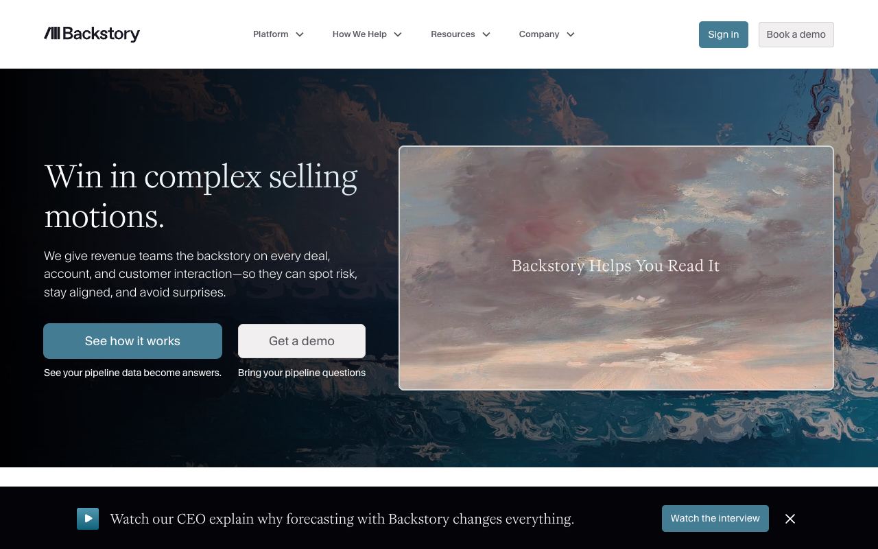 Backstory — website screenshot