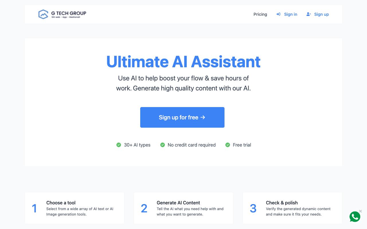 Peter AI — website screenshot