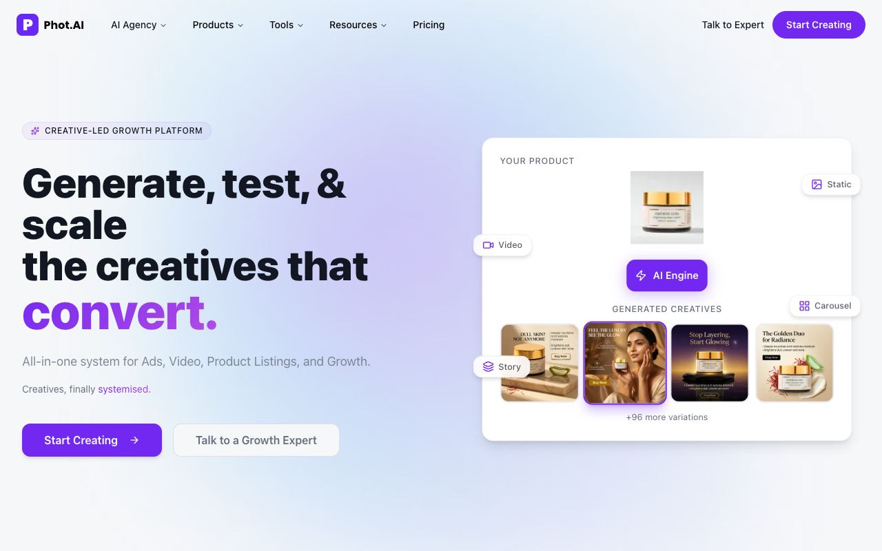 Phot.AI — website screenshot