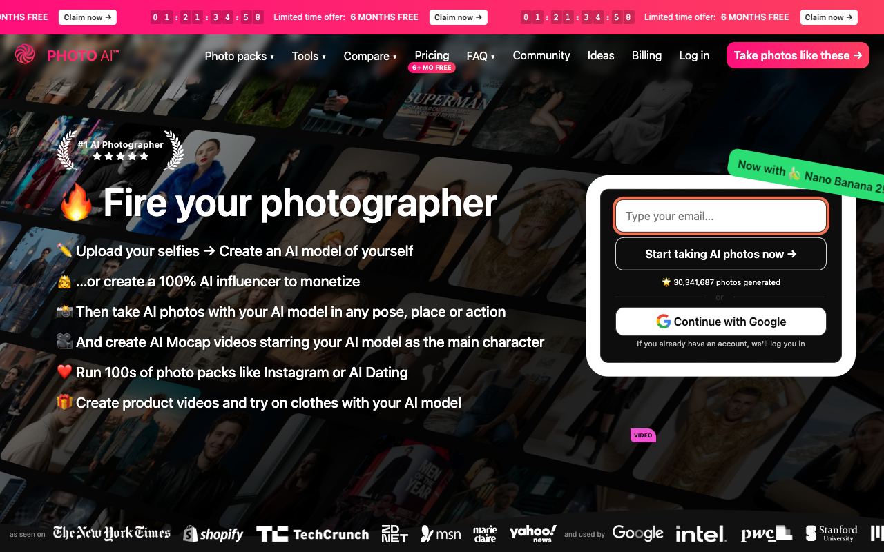 Photo AI — website screenshot
