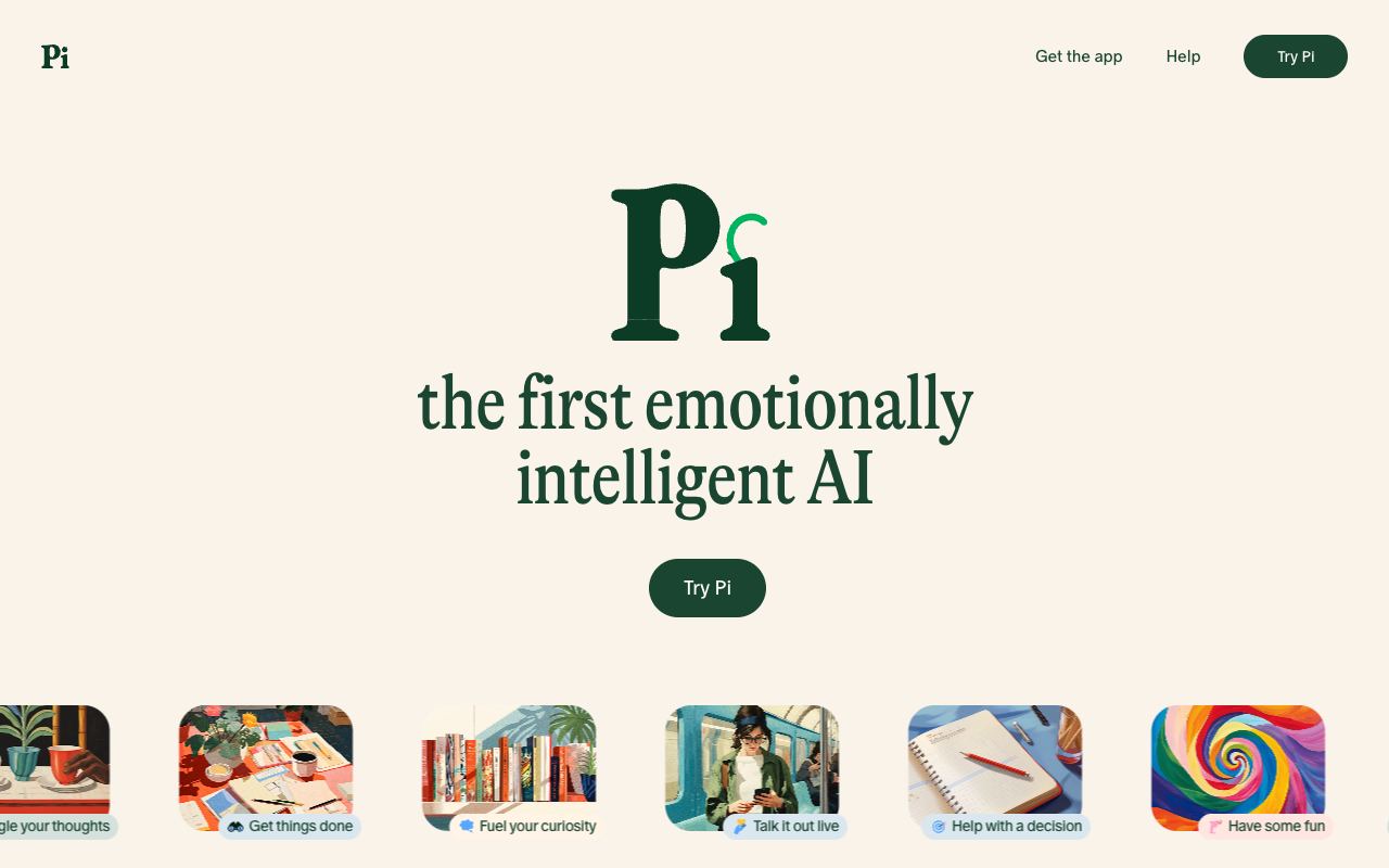 Pi — website screenshot