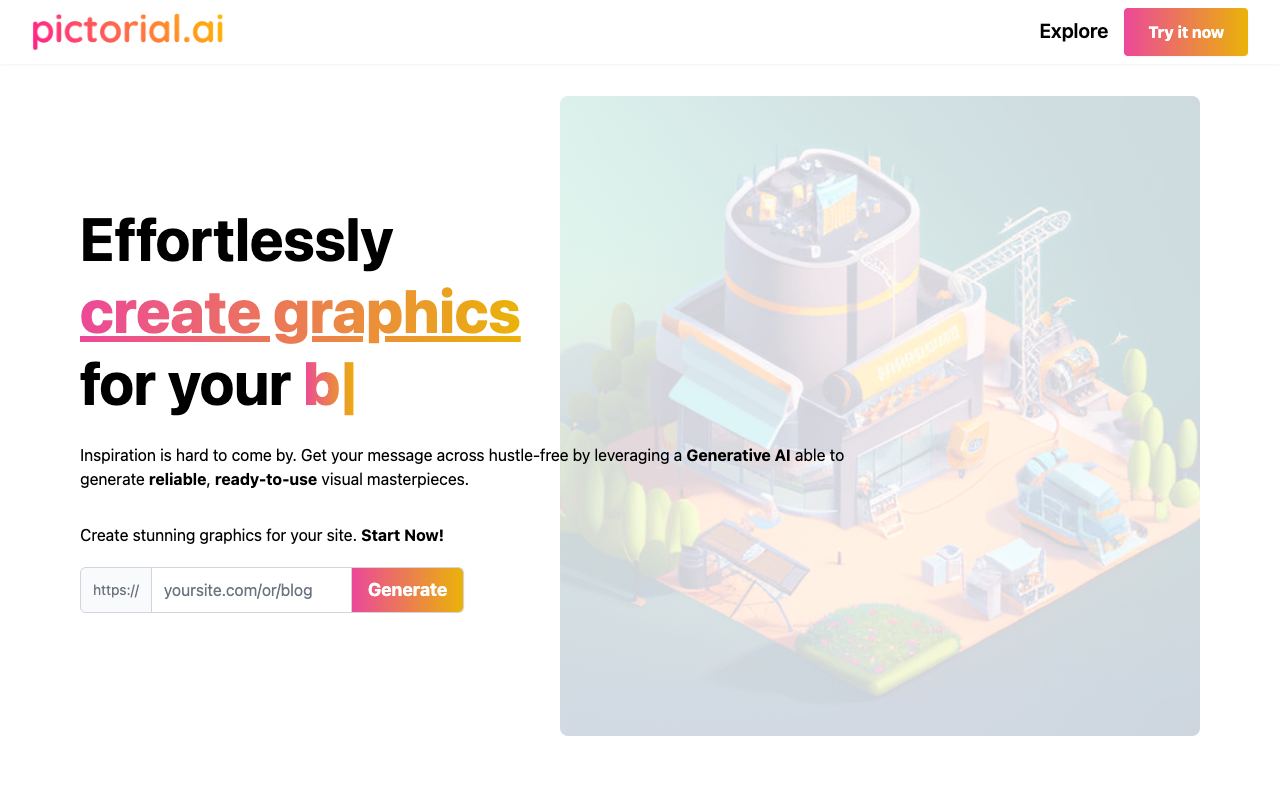 Pictorial — website screenshot