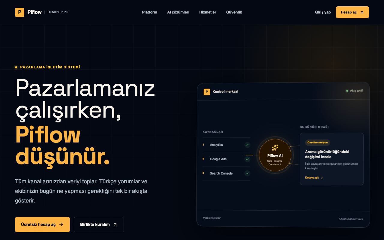 Piflow — website screenshot