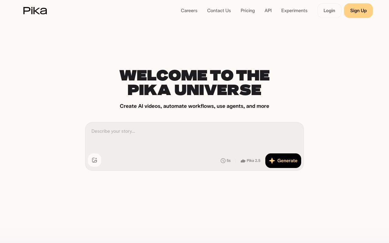 Pika — website screenshot