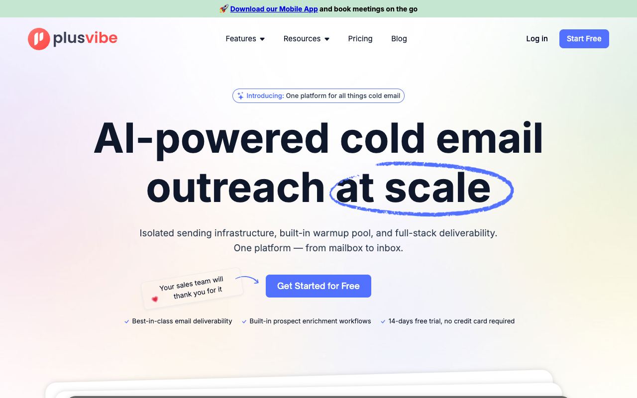PlusVibe — website screenshot