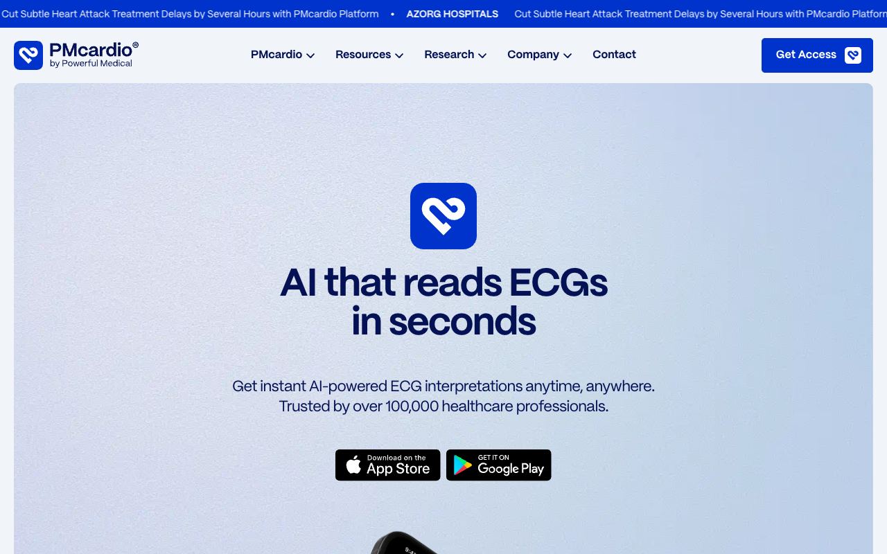 PMcardio — website screenshot