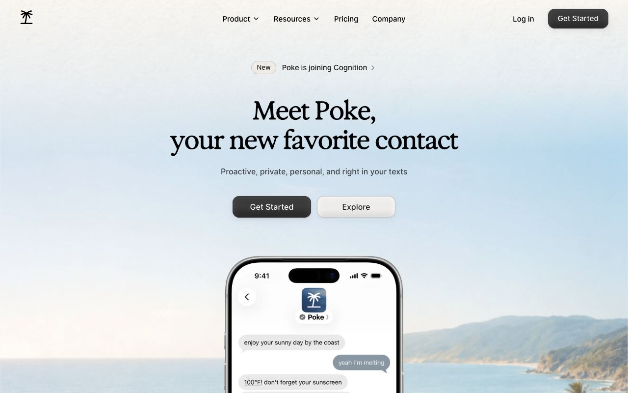 Poke — website screenshot
