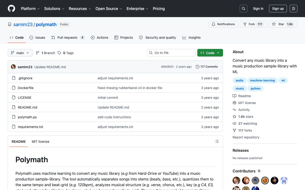 Polymath — site ekran görüntüsü