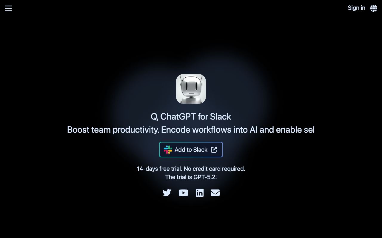 Q — site ekran görüntüsü