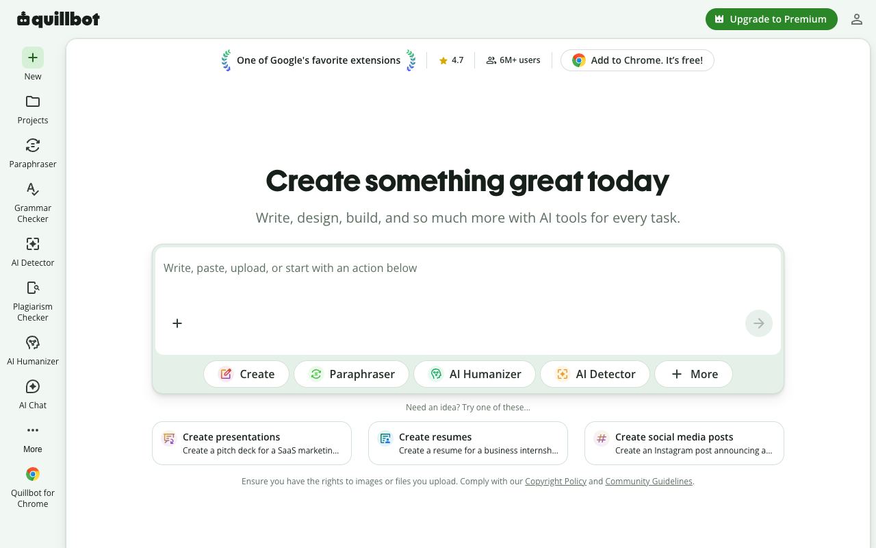 QuillBot — website screenshot