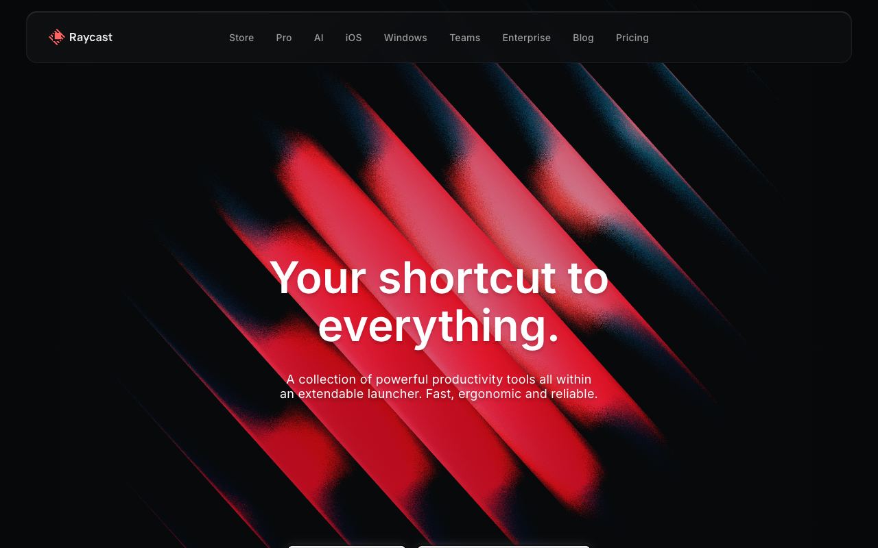 Raycast — website screenshot